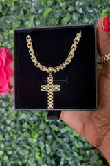 Rolex Cross pendant With Rolex chain