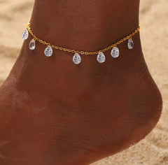 Tear Drop Anklet