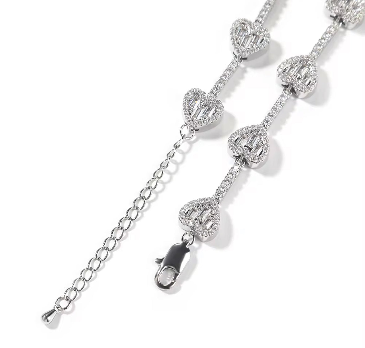 TRIPLE HEART TENNIS BRACELET