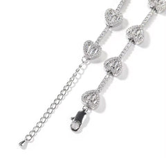 TRIPLE HEART TENNIS BRACELET