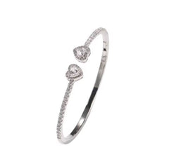 DOUBLE HEART BANGLE