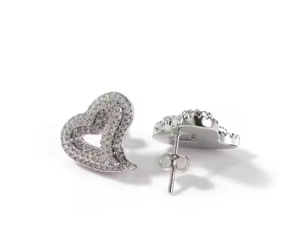 OPEN FACE HEART EARRINGS