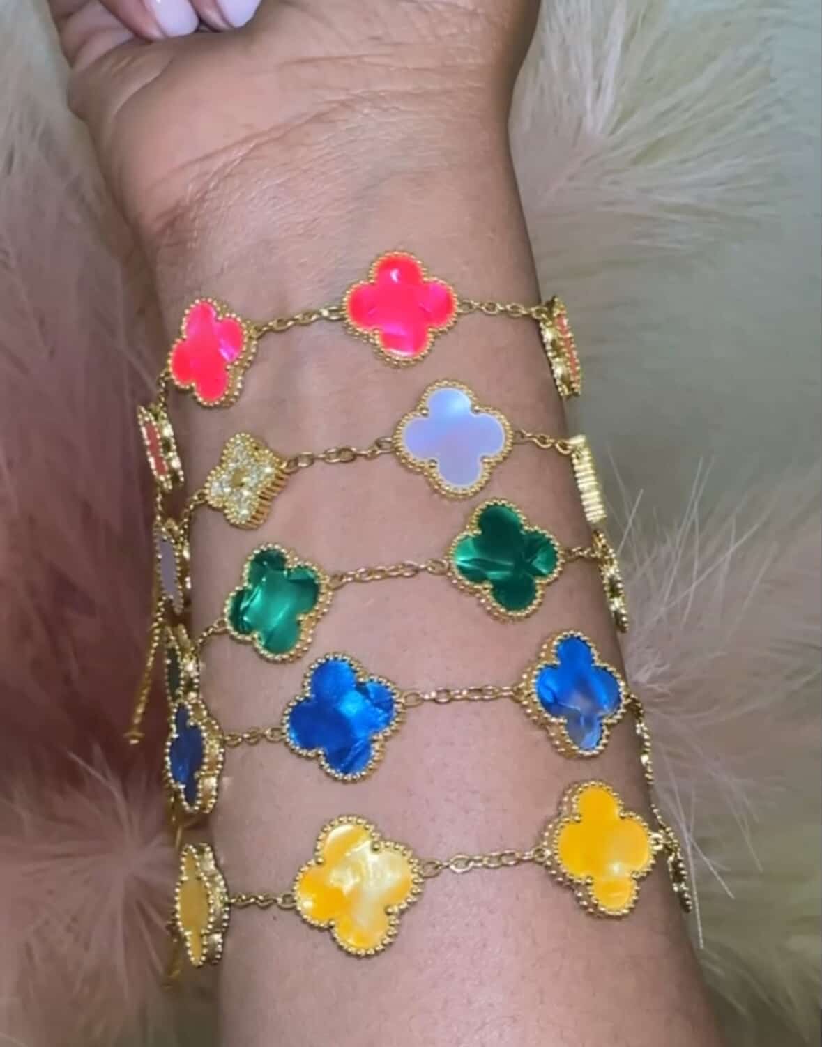 MARBLE LUCKY CHARM BRACELET