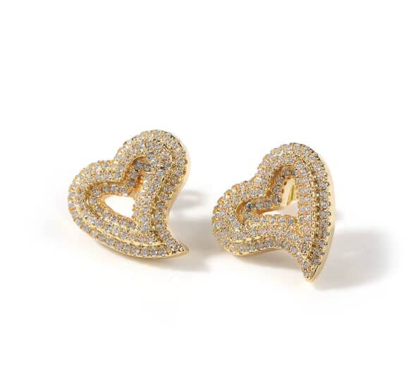 OPEN FACE HEART EARRINGS