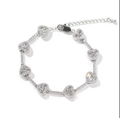 TRIPLE HEART TENNIS BRACELET